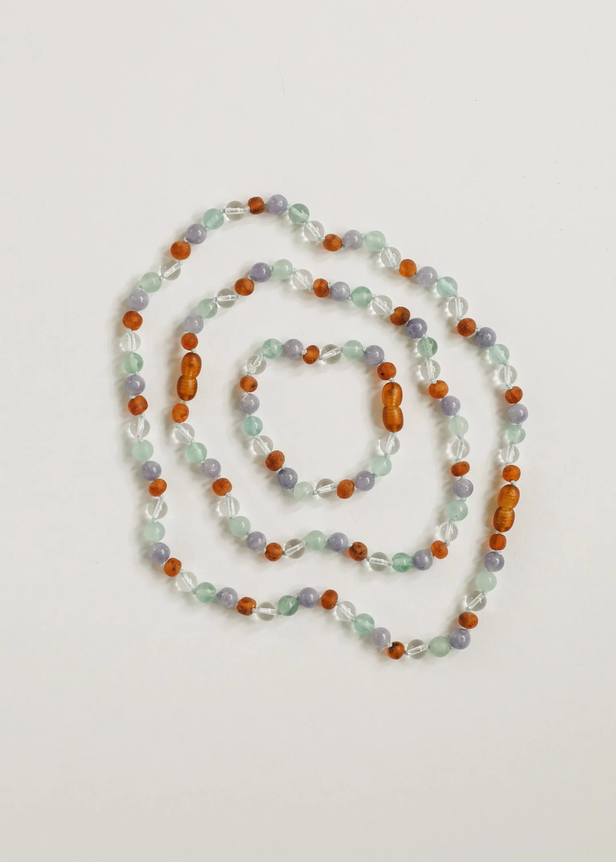 Baltic Sea Amber + Natural Gemstone || Beaded Necklace - CanyonLeaf - Flyclothing LLC