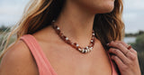 Raw Cognac Baltic Sea Amber + Natural Jasper || Necklace - CanyonLeaf - Flyclothing LLC