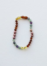 Raw Baltic Sea Amber + Stone Rainbow || Necklace - CanyonLeaf - Flyclothing LLC