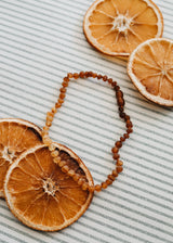 Raw Baltic Amber + Sunflower || Necklace || - CanyonLeaf - Flyclothing LLC