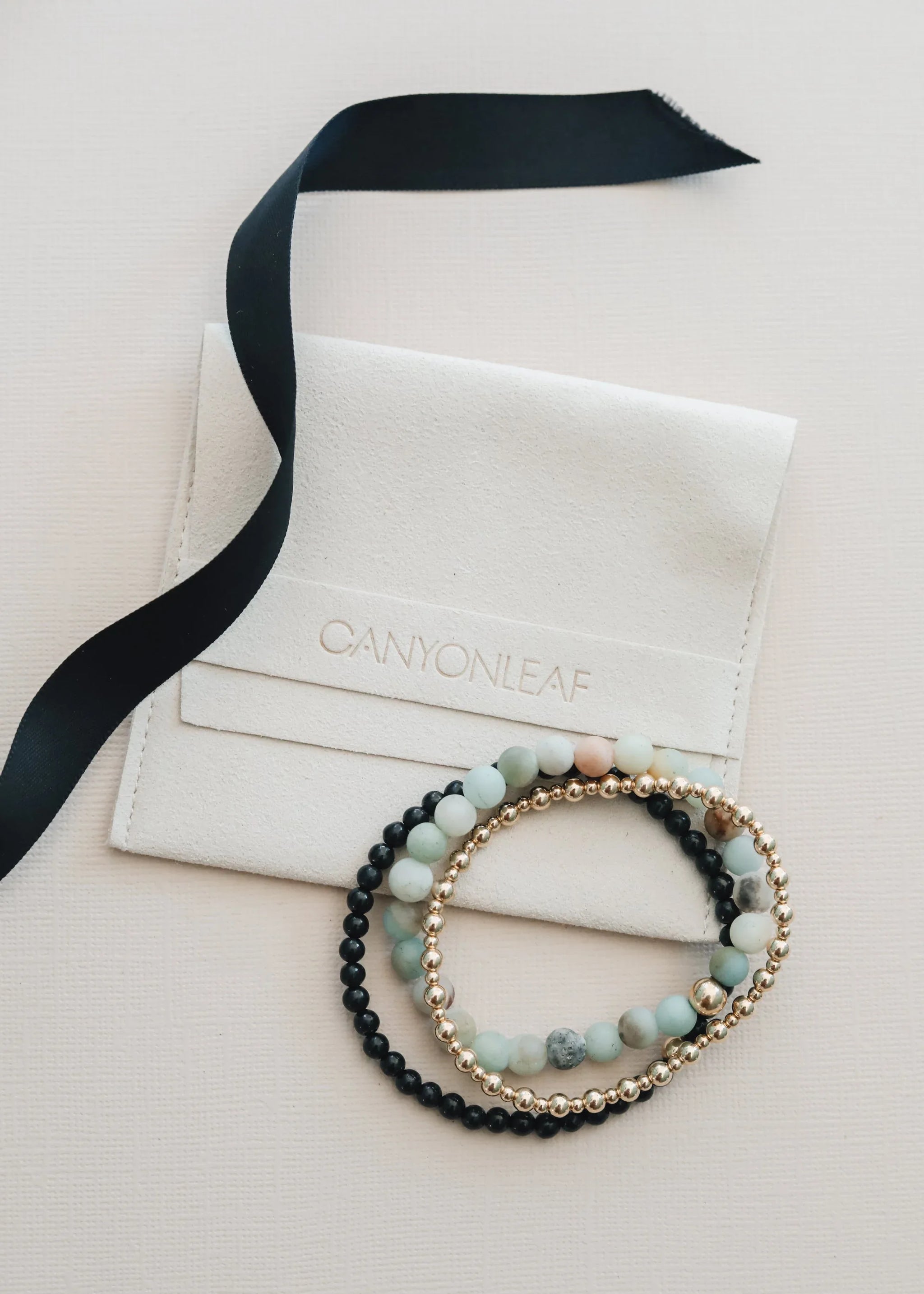 Raw Amazonite + 14k Gold Filled || Beaded Bracelet - CanyonLeaf - Flyclothing LLC