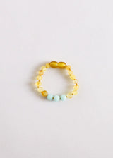 Raw Honey Baltic Amber + Amazonite || Anklet or Bracelet - CanyonLeaf - Flyclothing LLC