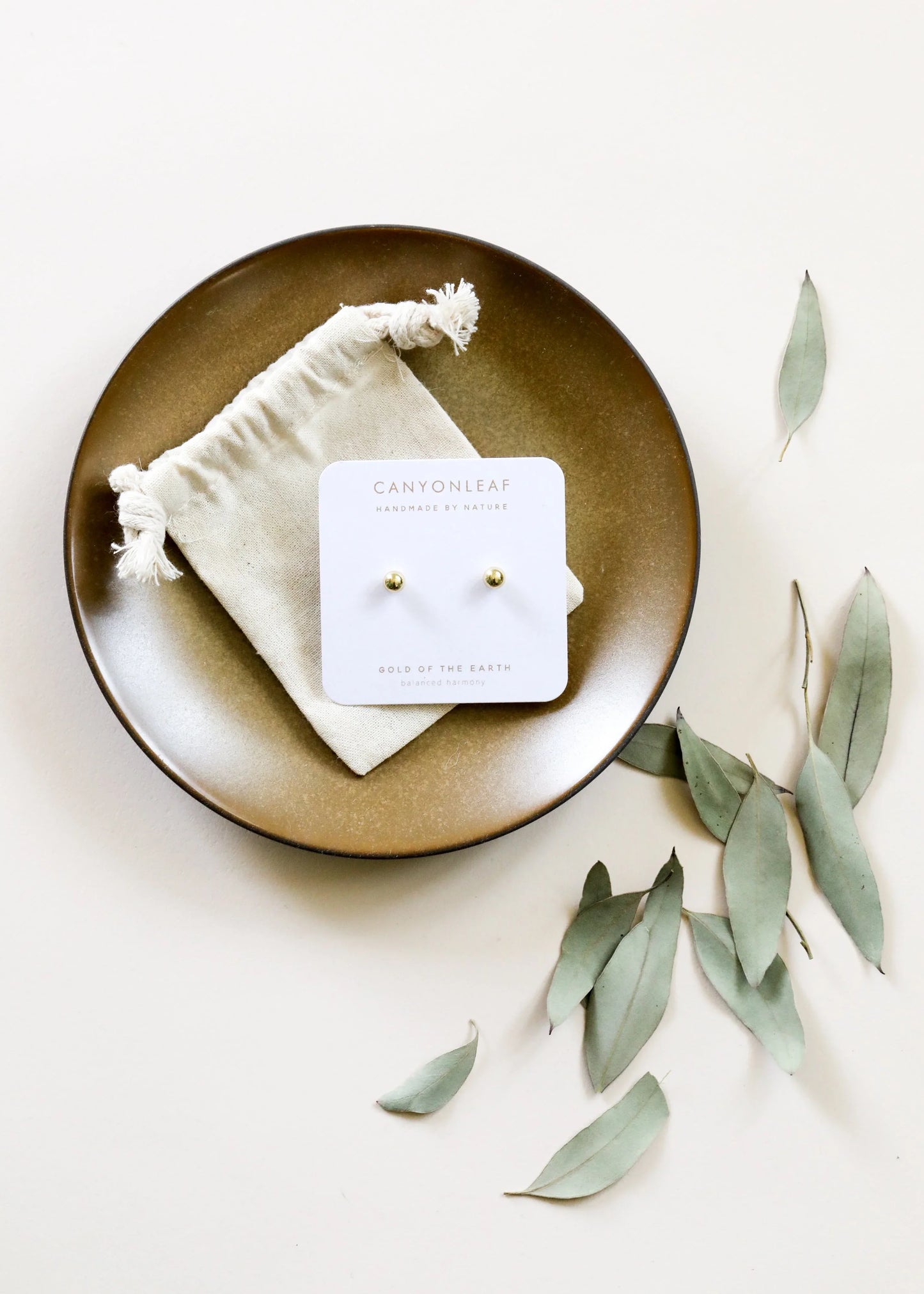 18K Gold Vermeil Ball Earrings || 6mm || Everyday + Simple Stud - CanyonLeaf - Flyclothing LLC