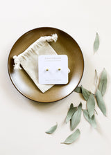 18K Gold Vermeil Ball Earrings || 6mm || Everyday + Simple Stud - CanyonLeaf - Flyclothing LLC