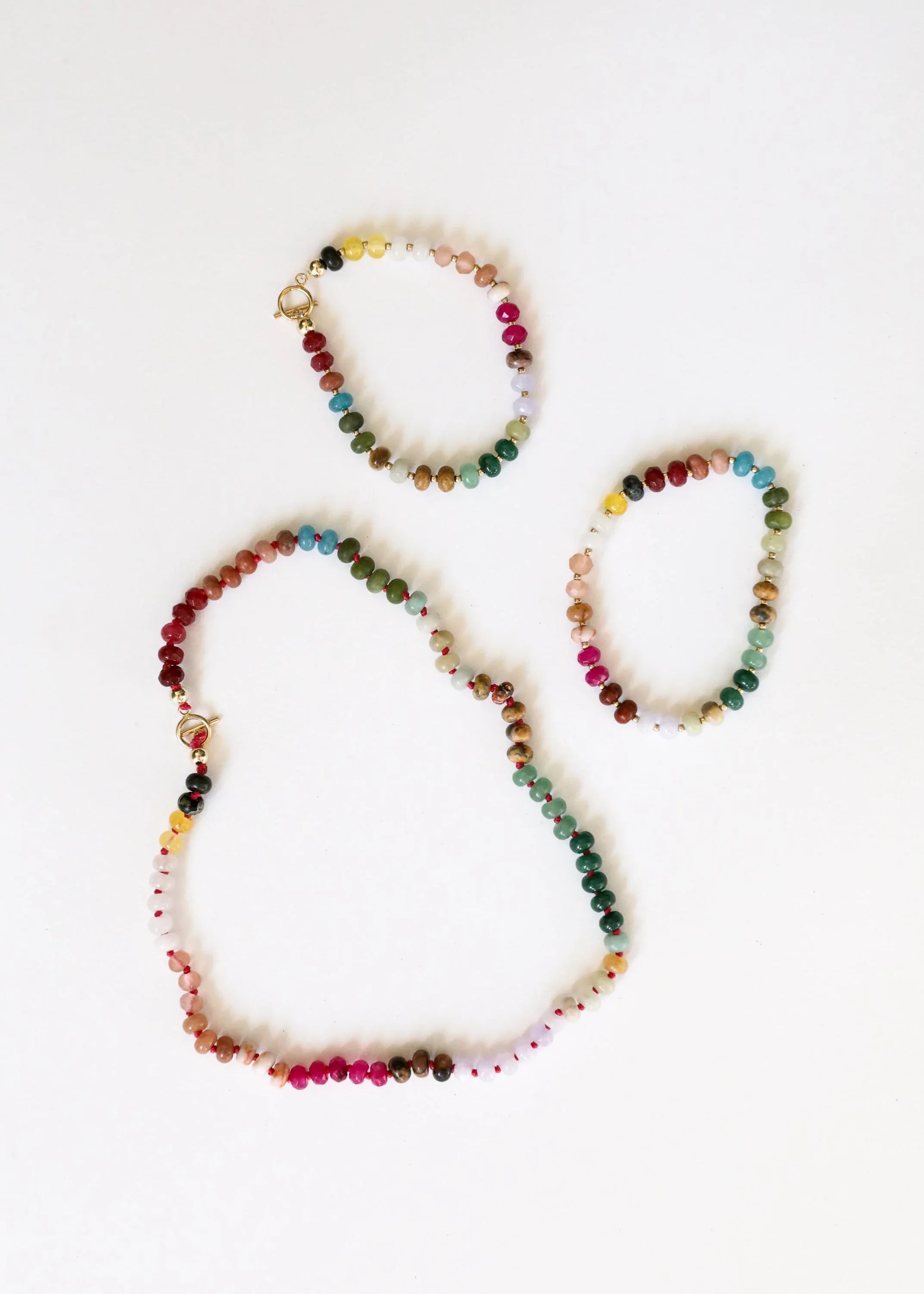 Natural Gemstone Necklace + 14k Gold Filled Toggle : Sedona - CanyonLeaf - Flyclothing LLC