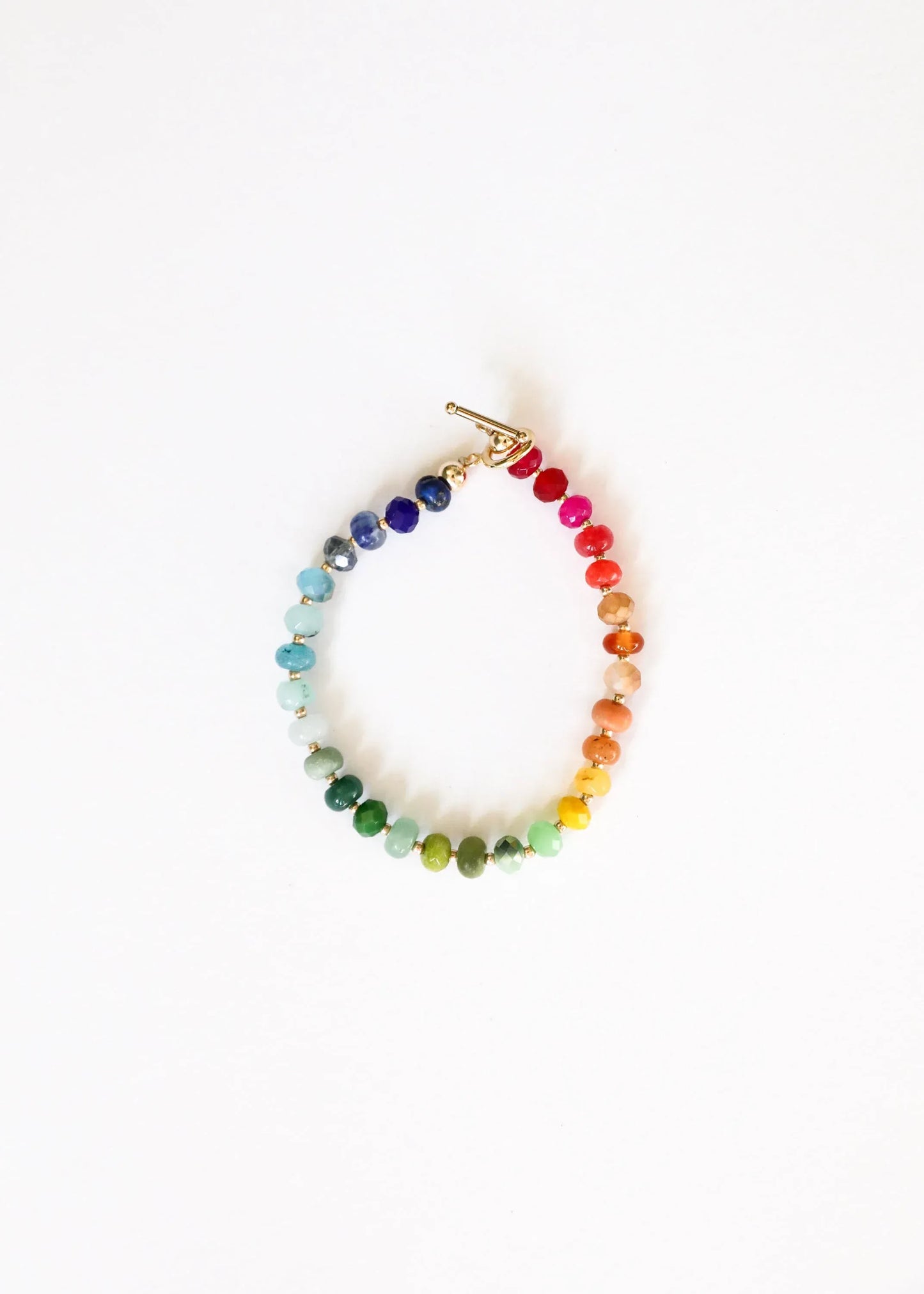 Natural Gemstone Bracelet + 14k Gold Filled Toggle : Key West - CanyonLeaf - Flyclothing LLC