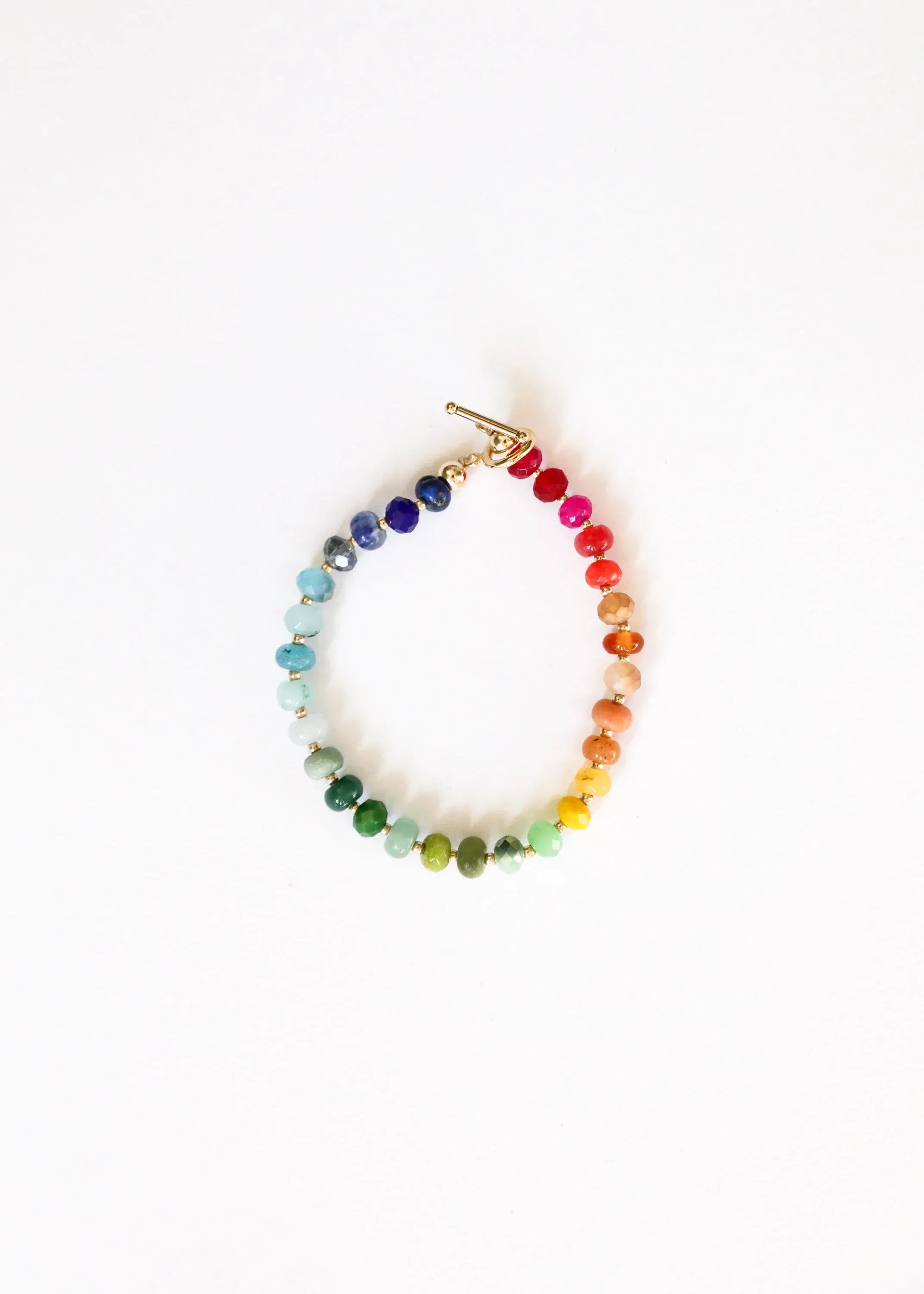 Natural Gemstone Bracelet + 14k Gold Filled Toggle : Key West - CanyonLeaf - Flyclothing LLC