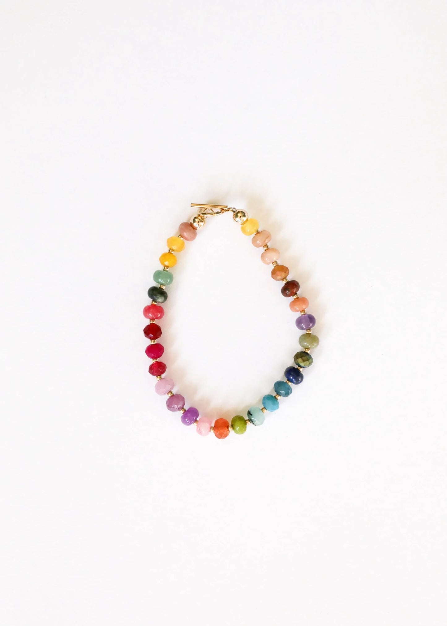 Natural Gemstone Bracelet + 14k Gold Filled Toggle : Gold Rush - CanyonLeaf - Flyclothing LLC