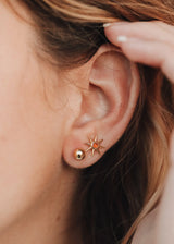 18K Gold Vermeil Ball Earrings || 6mm || Everyday + Simple Stud - CanyonLeaf - Flyclothing LLC