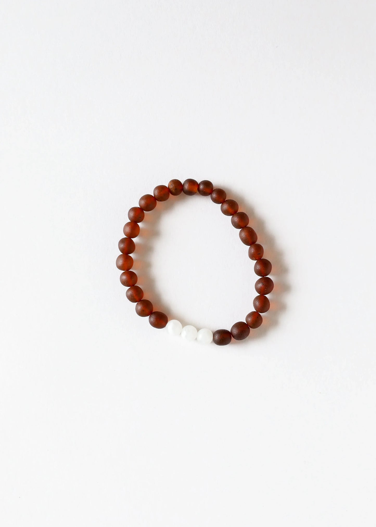 Raw Cognac Baltic Amber + Moonstone || Adult Bracelet - CanyonLeaf - Flyclothing LLC