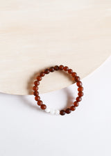 Raw Cognac Baltic Amber + Moonstone || Adult Bracelet - CanyonLeaf - Flyclothing LLC