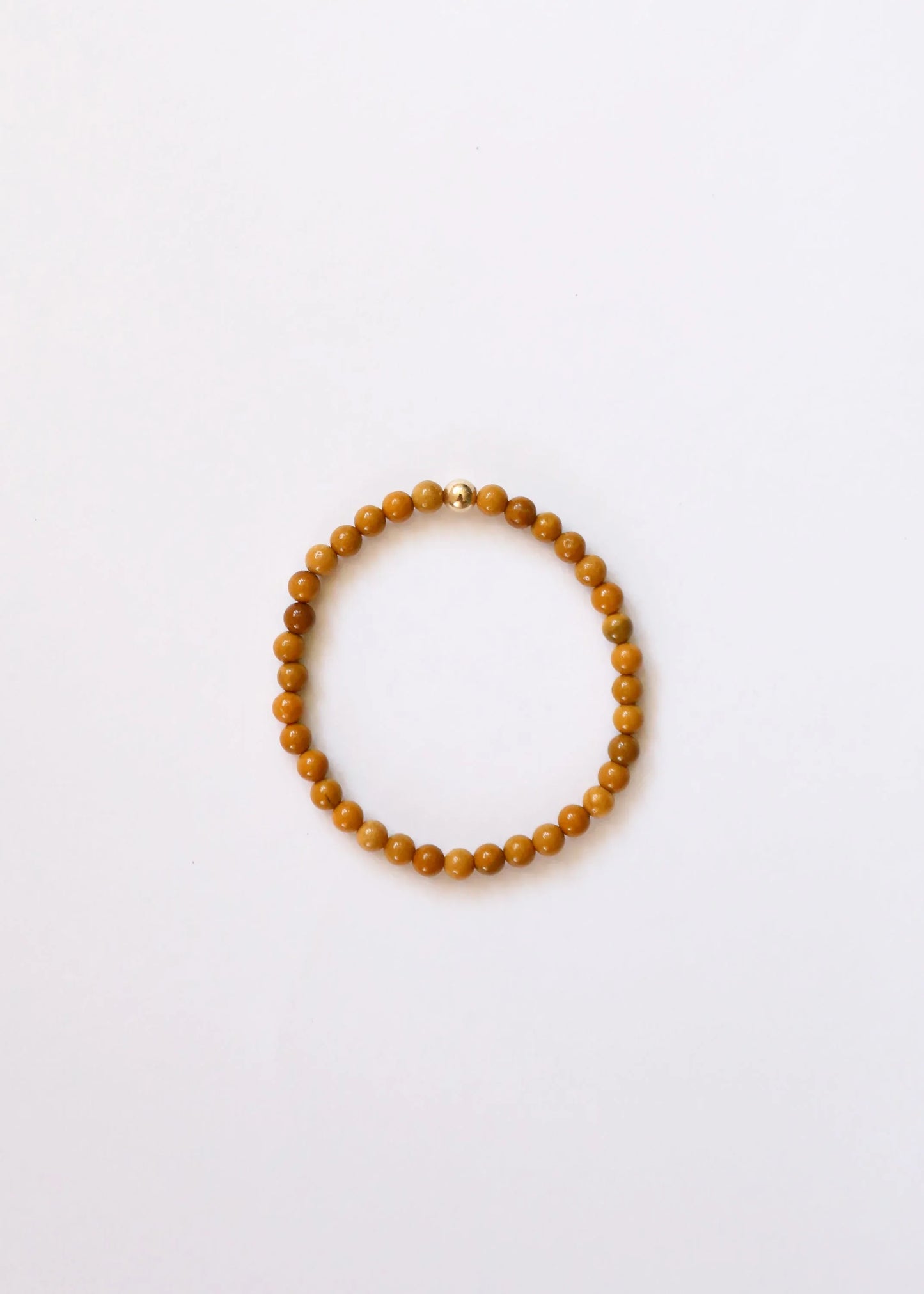Dainty Golden Mookaite Jasper + 14K Gold Filled || Beaded Stretch Bracelet - CanyonLeaf - Flyclothing LLC
