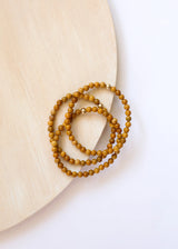 Dainty Golden Mookaite Jasper + 14K Gold Filled || Beaded Stretch Bracelet - CanyonLeaf - Flyclothing LLC