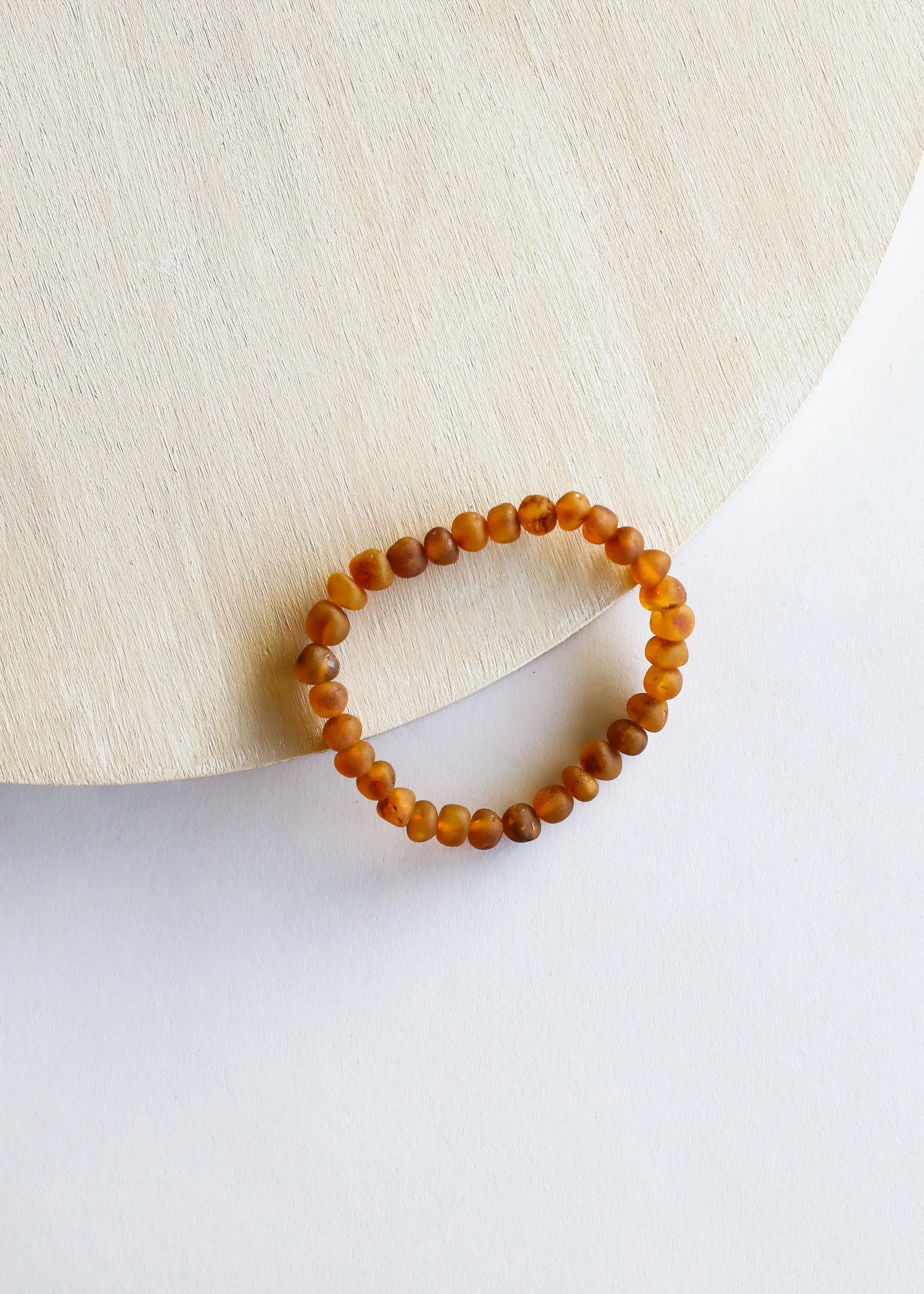 Raw Cognac Baltic Amber || Adult Bracelet - CanyonLeaf - Flyclothing LLC