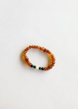 Raw Cognac Baltic Amber || Lava + Jade + Agate || Adult Bracelet - CanyonLeaf - Flyclothing LLC