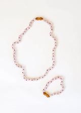 Pure Gemstone + Natural Rose Quartz || Beaded Necklace - CanyonLeaf - Flyclothing LLC