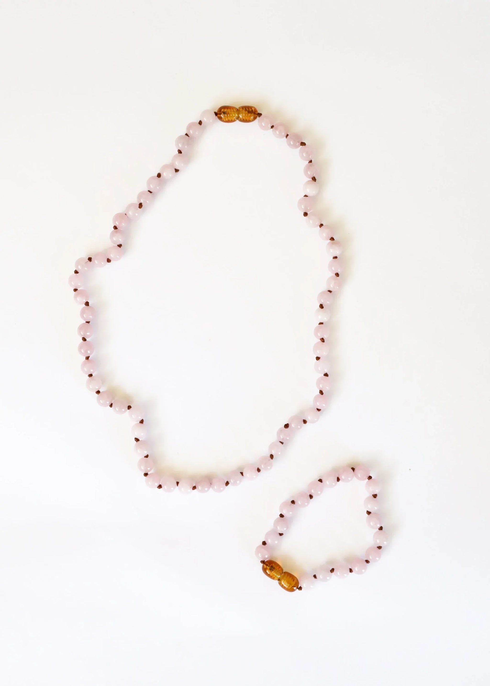 Pure Gemstone + Natural Rose Quartz || Beaded Necklace - CanyonLeaf - Flyclothing LLC