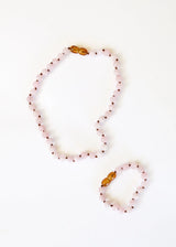 Pure Gemstone + Natural Rose Quartz || Beaded Necklace - CanyonLeaf - Flyclothing LLC