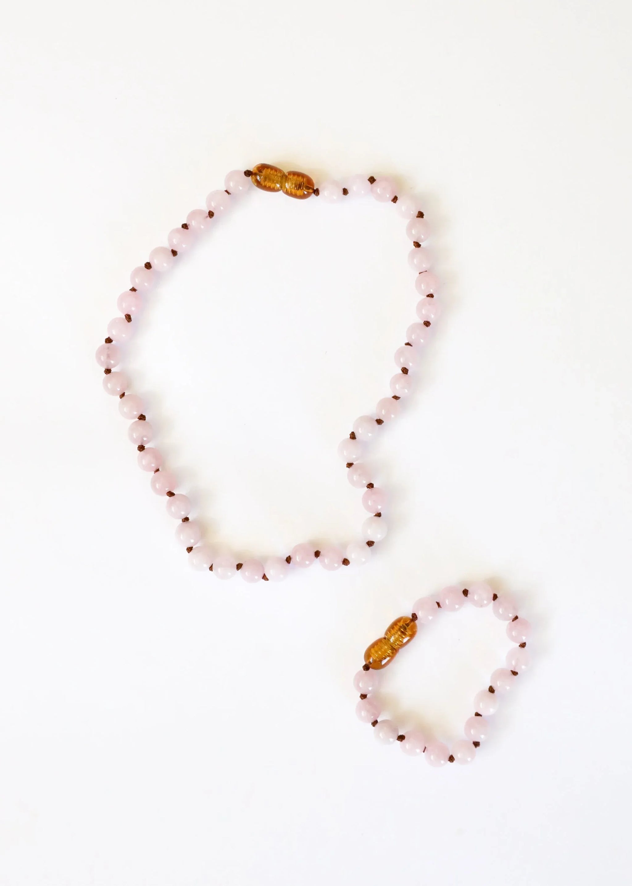 Pure Gemstone + Natural Rose Quartz || Beaded Necklace - CanyonLeaf - Flyclothing LLC