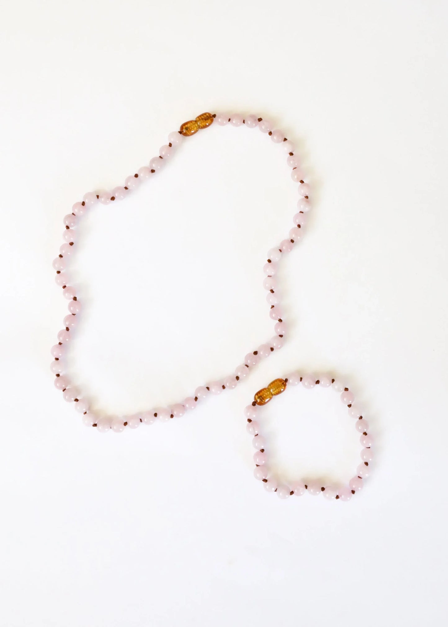 Pure Gemstone + Natural Rose Quartz || Beaded Necklace - CanyonLeaf - Flyclothing LLC