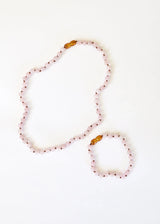 Pure Gemstone + Natural Rose Quartz || Beaded Necklace - CanyonLeaf - Flyclothing LLC