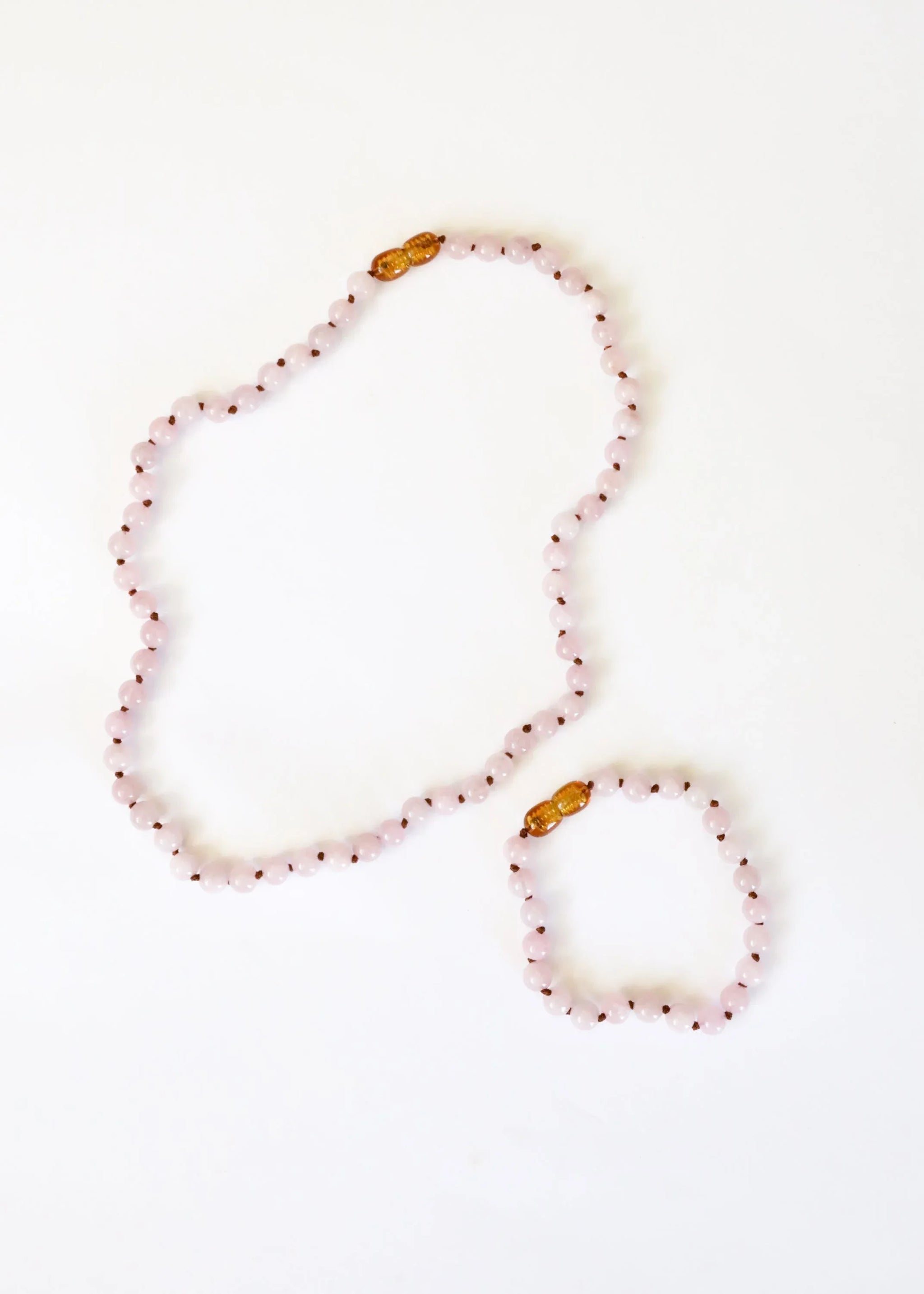 Pure Gemstone + Natural Rose Quartz || Beaded Necklace - CanyonLeaf - Flyclothing LLC