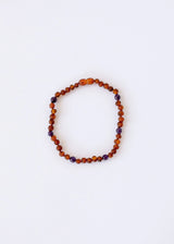 Raw Cognac Baltic Amber + Amethyst || Halo Necklace || - CanyonLeaf - Flyclothing LLC