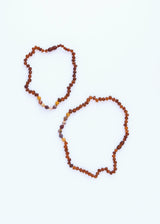 Raw Cognac Baltic Amber + Mookaite Jasper || Necklace - CanyonLeaf - Flyclothing LLC