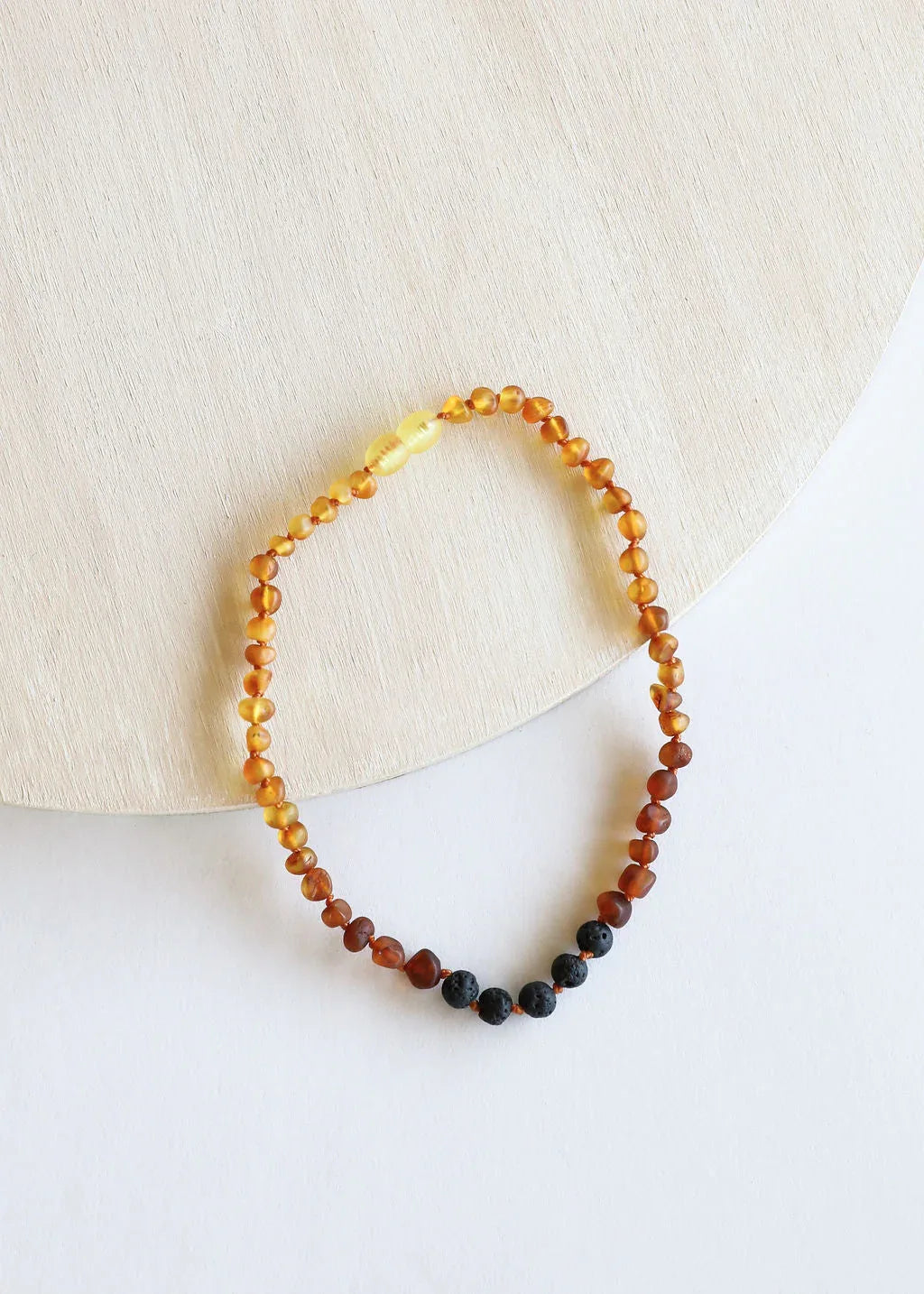 Raw Ombre Baltic Amber + Lava || Necklace - CanyonLeaf - Flyclothing LLC