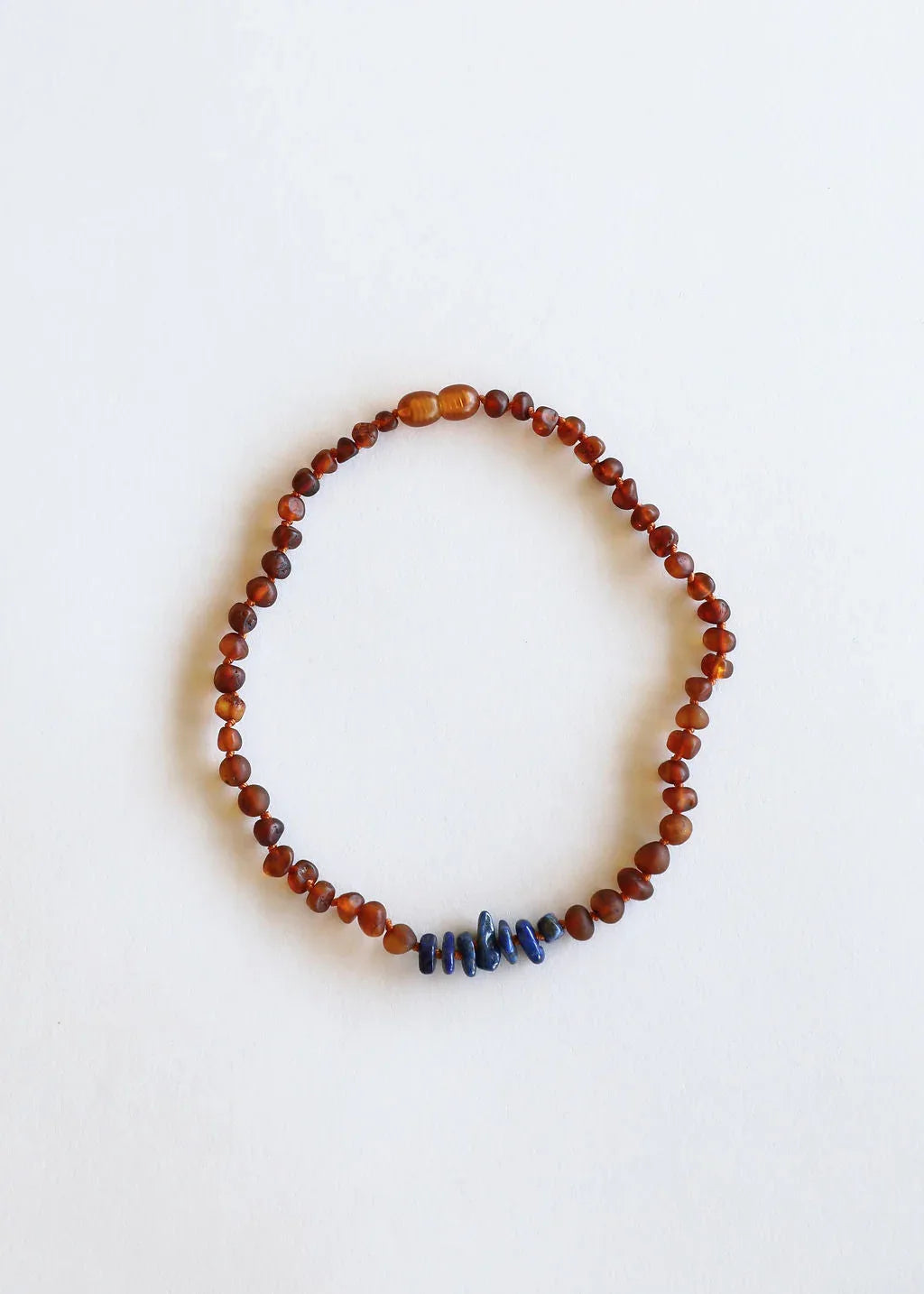 Raw Cognac Baltic Amber + Raw Lapis || Necklace - CanyonLeaf - Flyclothing LLC