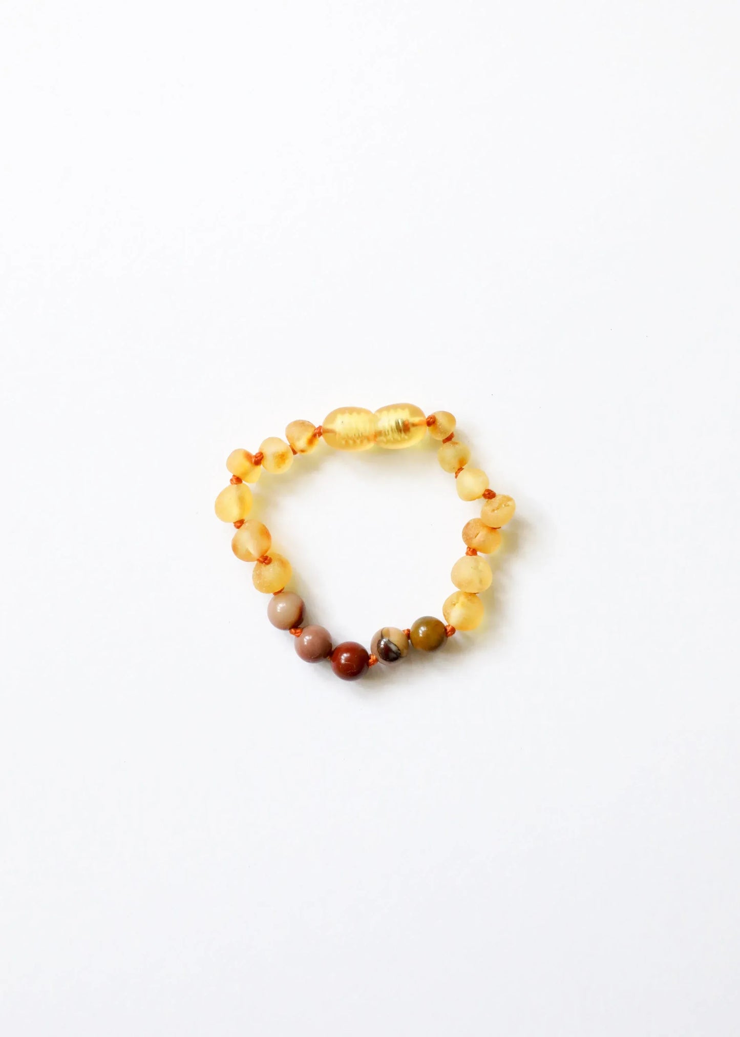 Raw Honey Baltic Amber + Mookaite Jasper || Anklet or Bracelet - CanyonLeaf - Flyclothing LLC