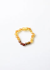 Raw Honey Baltic Amber + Mookaite Jasper || Anklet or Bracelet - CanyonLeaf - Flyclothing LLC