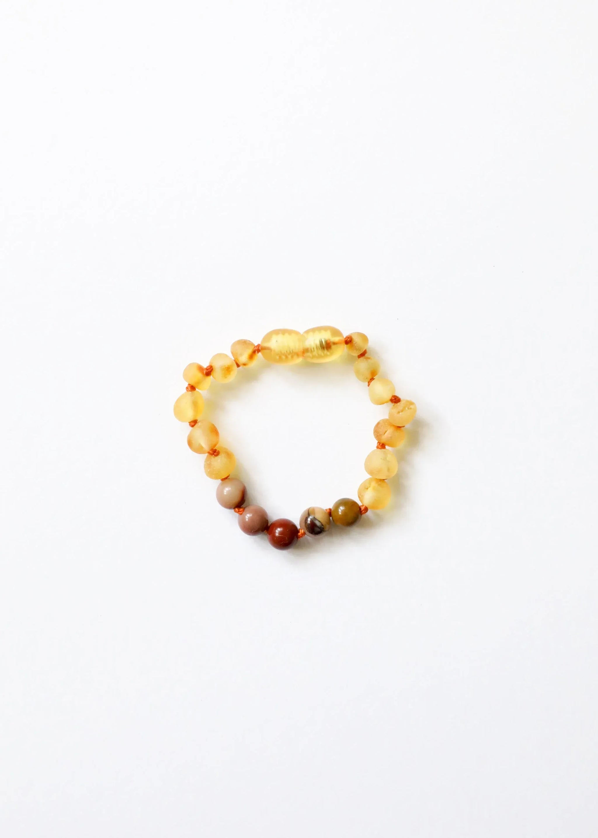 Raw Honey Baltic Amber + Mookaite Jasper || Anklet or Bracelet - CanyonLeaf - Flyclothing LLC