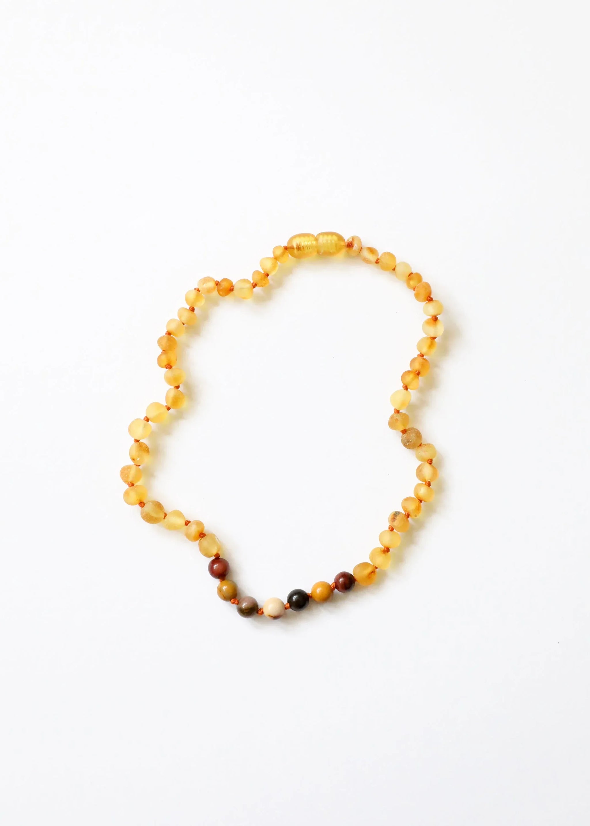 Raw Honey Baltic Amber + Mookaite Jasper || Necklace - CanyonLeaf - Flyclothing LLC
