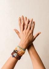 Lapis Lazuli + 14K Gold Filled Beaded Stretch Bracelet - CanyonLeaf - Flyclothing LLC