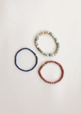 Lapis Lazuli + 14K Gold Filled Beaded Stretch Bracelet - CanyonLeaf - Flyclothing LLC