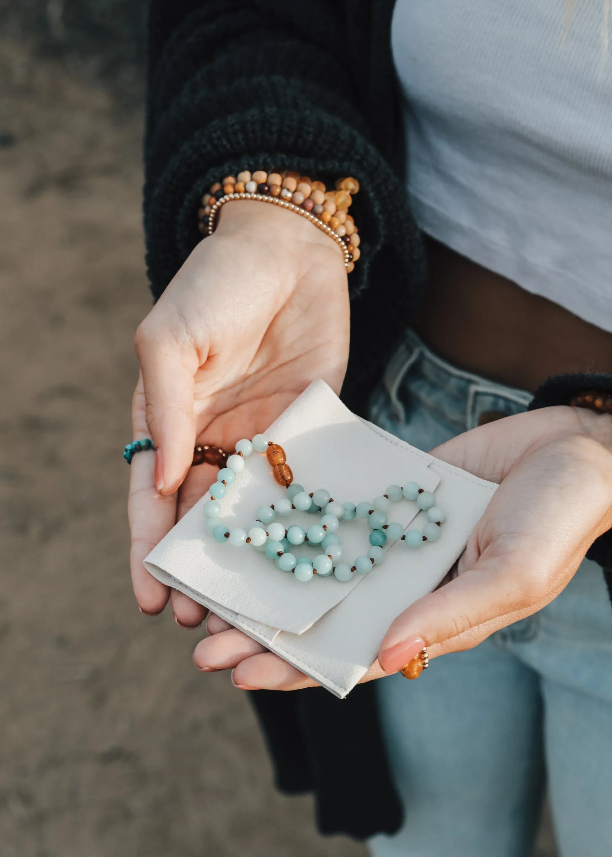 Pure Gemstone + Amazonite || Necklace - CanyonLeaf - Flyclothing LLC