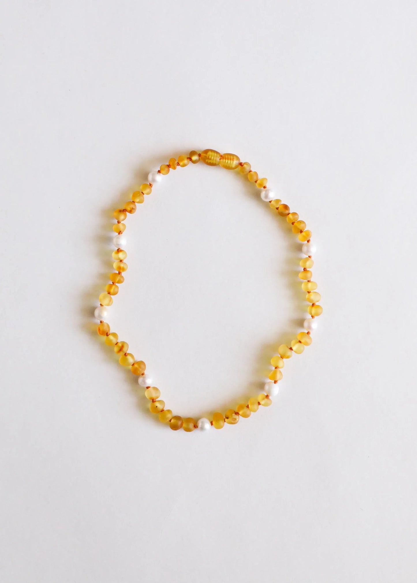 Raw Honey Baltic Amber + Pearl Halo || Necklace - CanyonLeaf - Flyclothing LLC