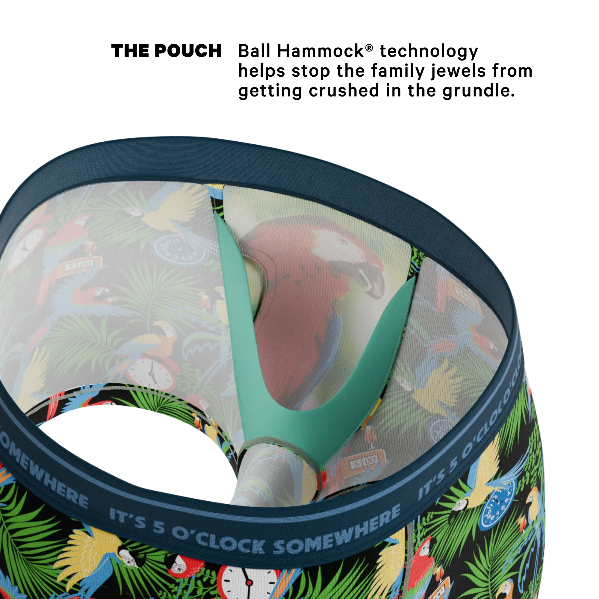 The 5 O'Clock Somewhere | Margaritaville® Ball Hammock® Pouch Trunks Underwear - Shinesty - Flyclothing LLC