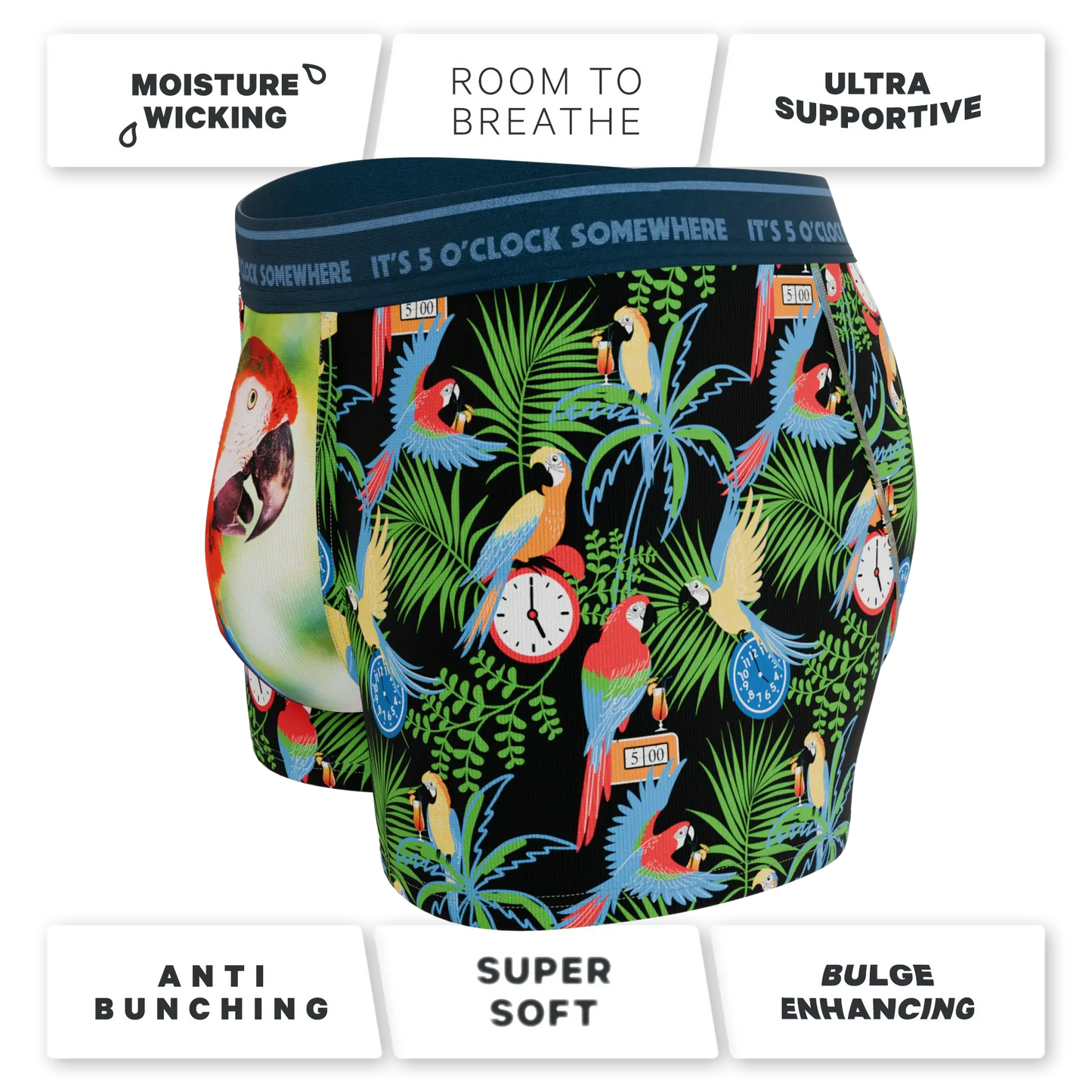 The 5 O'Clock Somewhere | Margaritaville® Ball Hammock® Pouch Trunks Underwear - Shinesty - Flyclothing LLC
