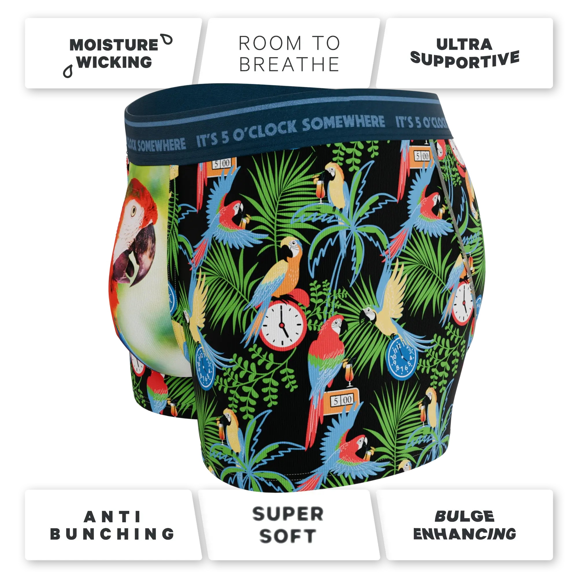 The 5 O'Clock Somewhere | Margaritaville® Ball Hammock® Pouch Trunks Underwear - Shinesty - Flyclothing LLC
