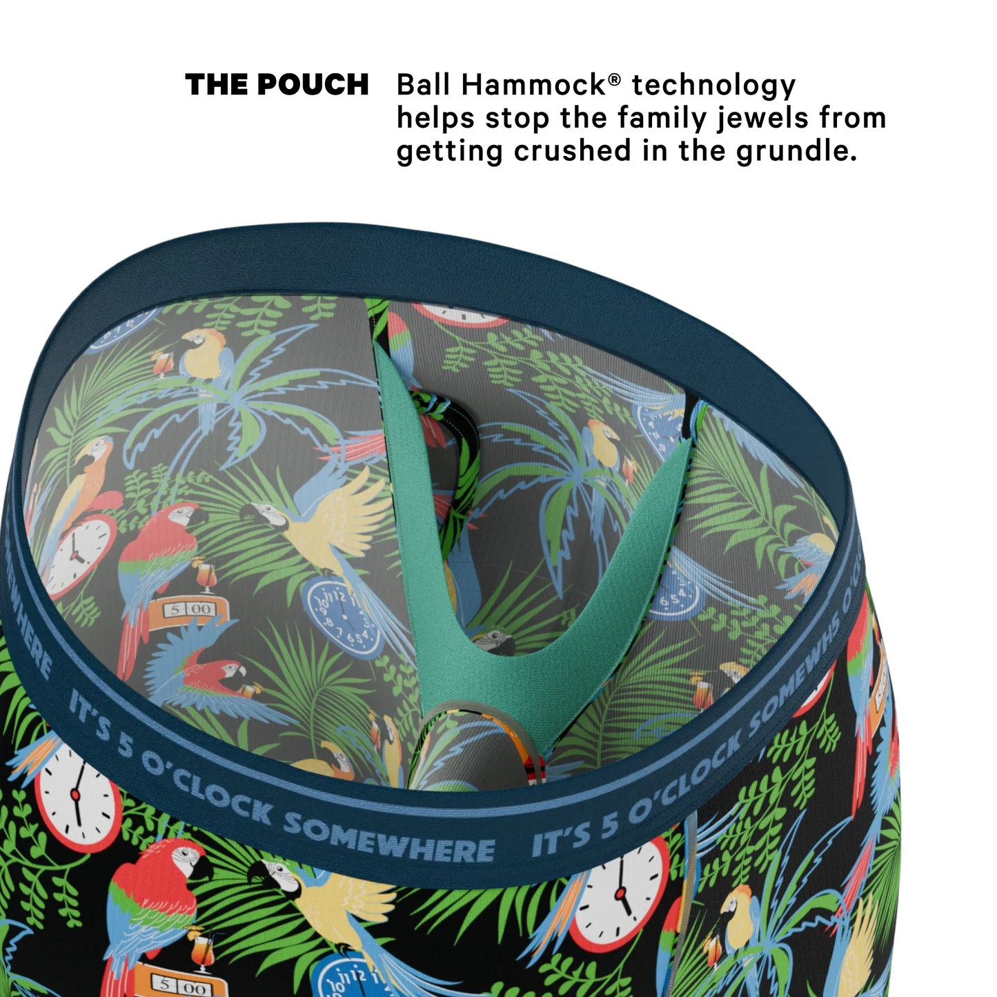 The 5 O'Clock Somewhere | Margaritaville® Long Leg Ball Hammock® Pouch Underwear With Fly - Shinesty - Flyclothing LLC