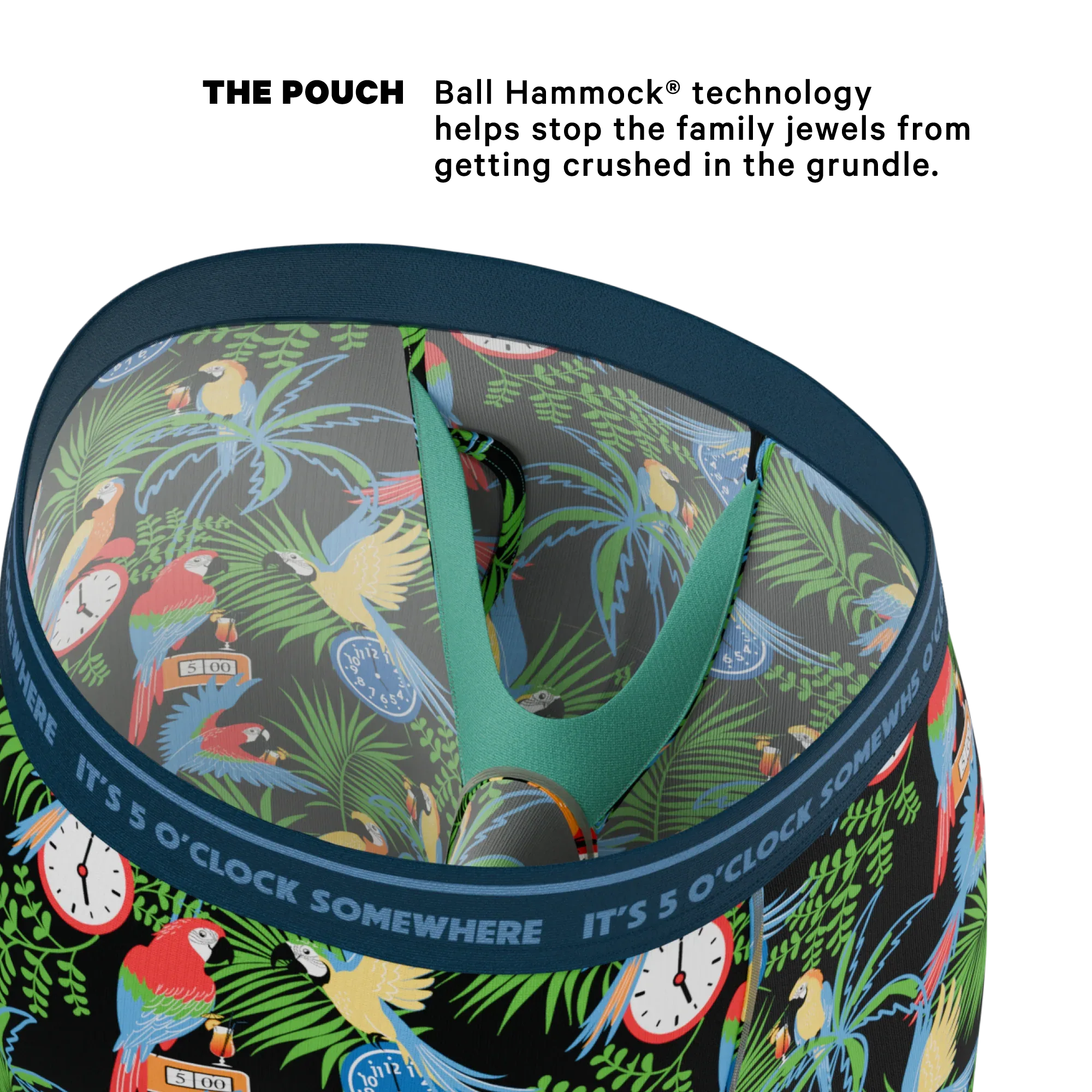 The 5 O'Clock Somewhere | Margaritaville® Long Leg Ball Hammock® Pouch Underwear With Fly - Shinesty - Flyclothing LLC