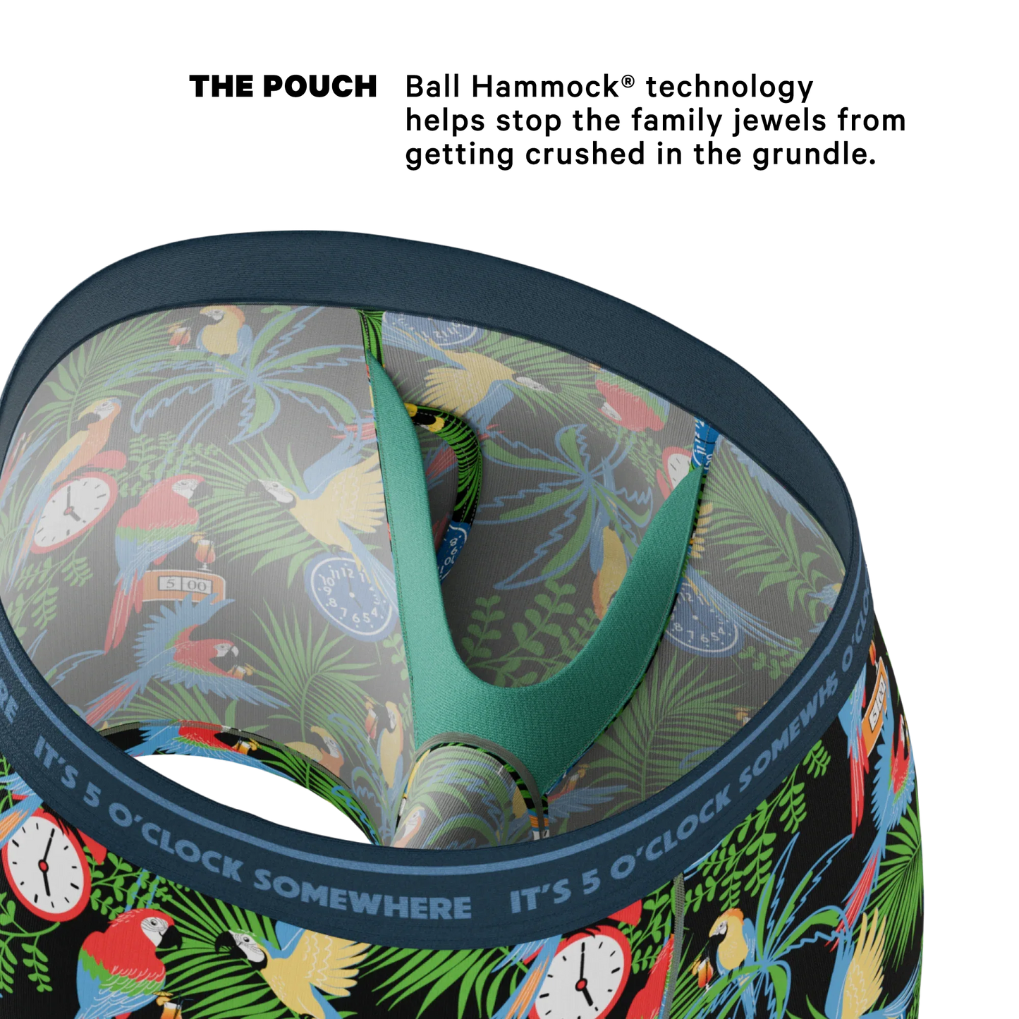 The 5 O'Clock Somewhere | Margaritaville® Ball Hammock® Pouch Underwear With Fly - Shinesty - Flyclothing LLC