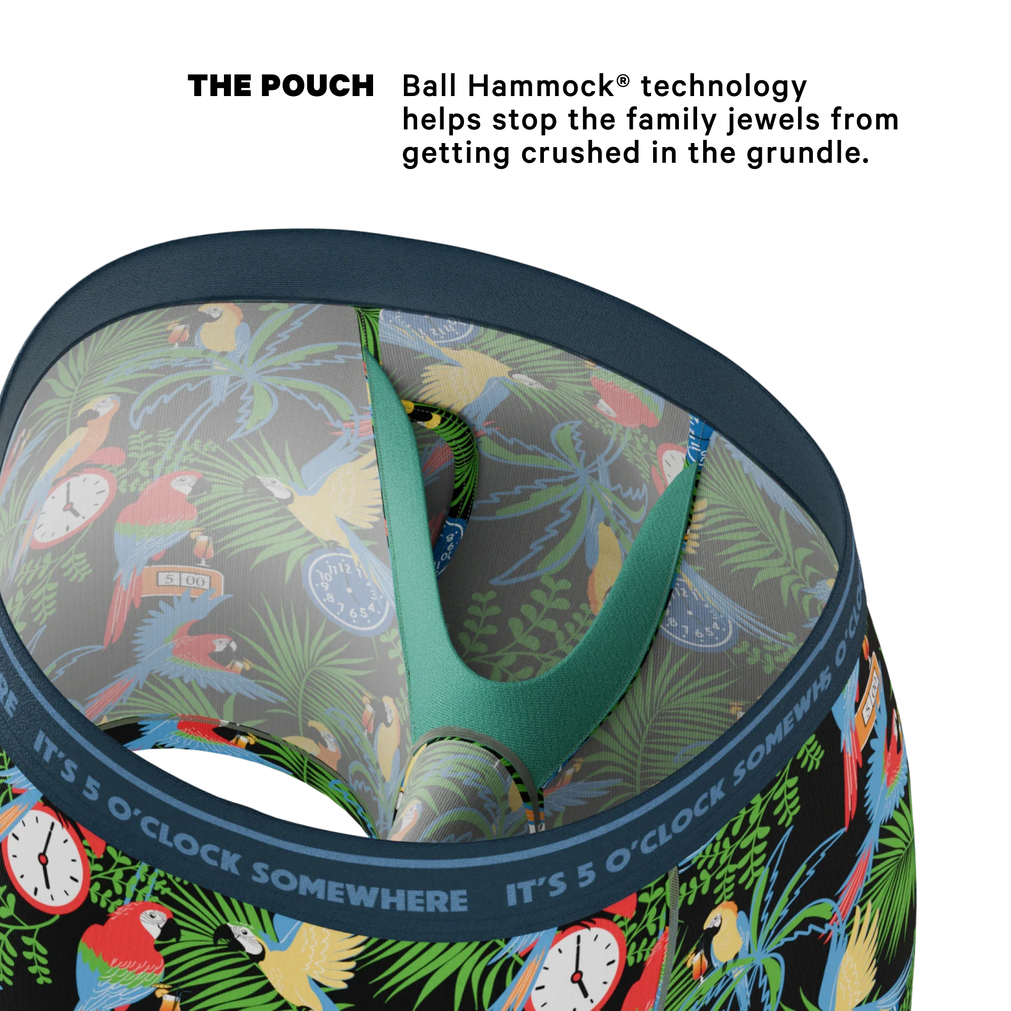 The 5 O'Clock Somewhere | Margaritaville® Ball Hammock® Pouch Underwear With Fly - Shinesty - Flyclothing LLC