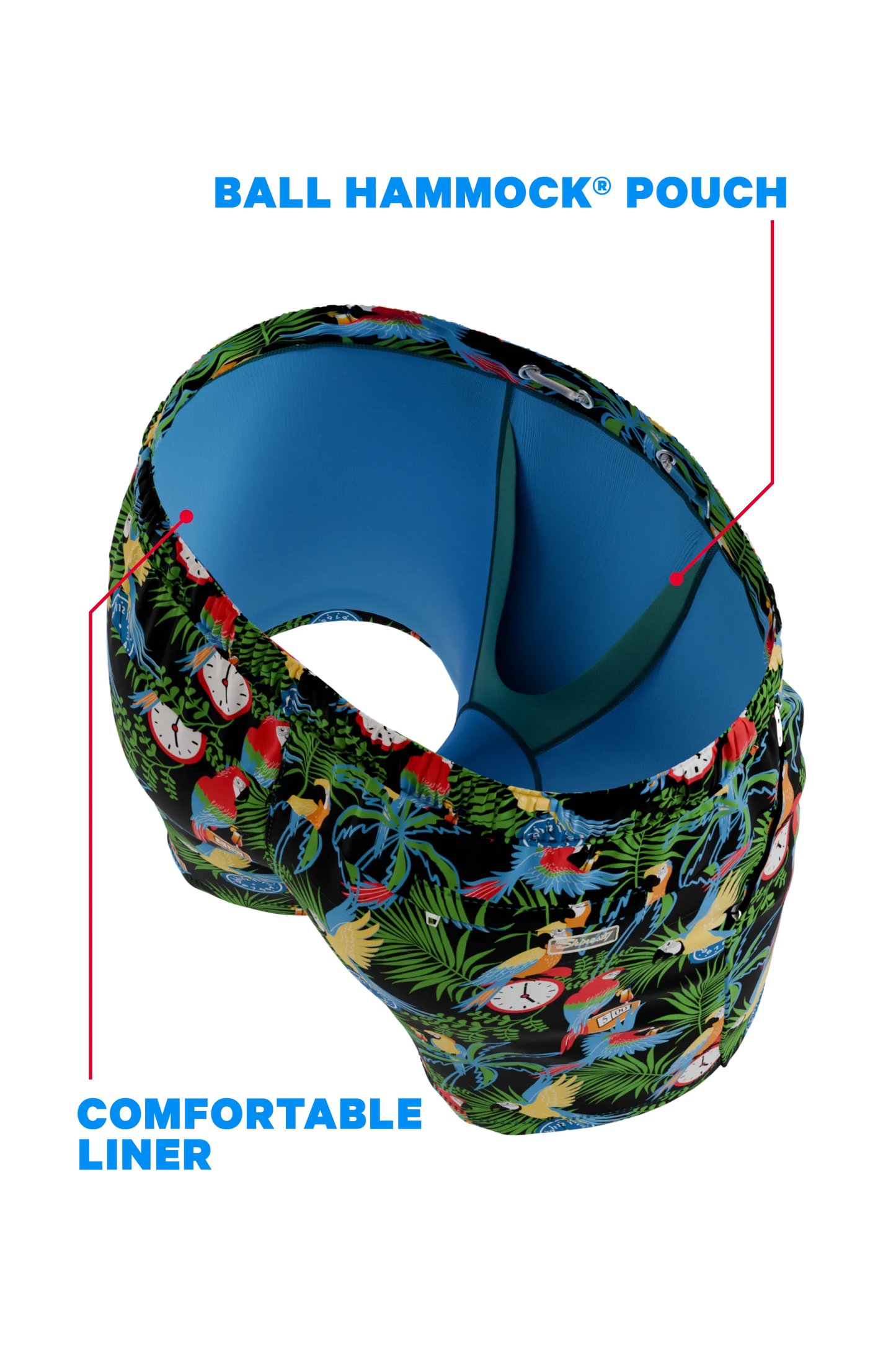 The 5 O'Clock Somewhere | Margaritaville® Ball Hammock® Pouch 8" Swim Trunks - Shinesty - Flyclothing LLC