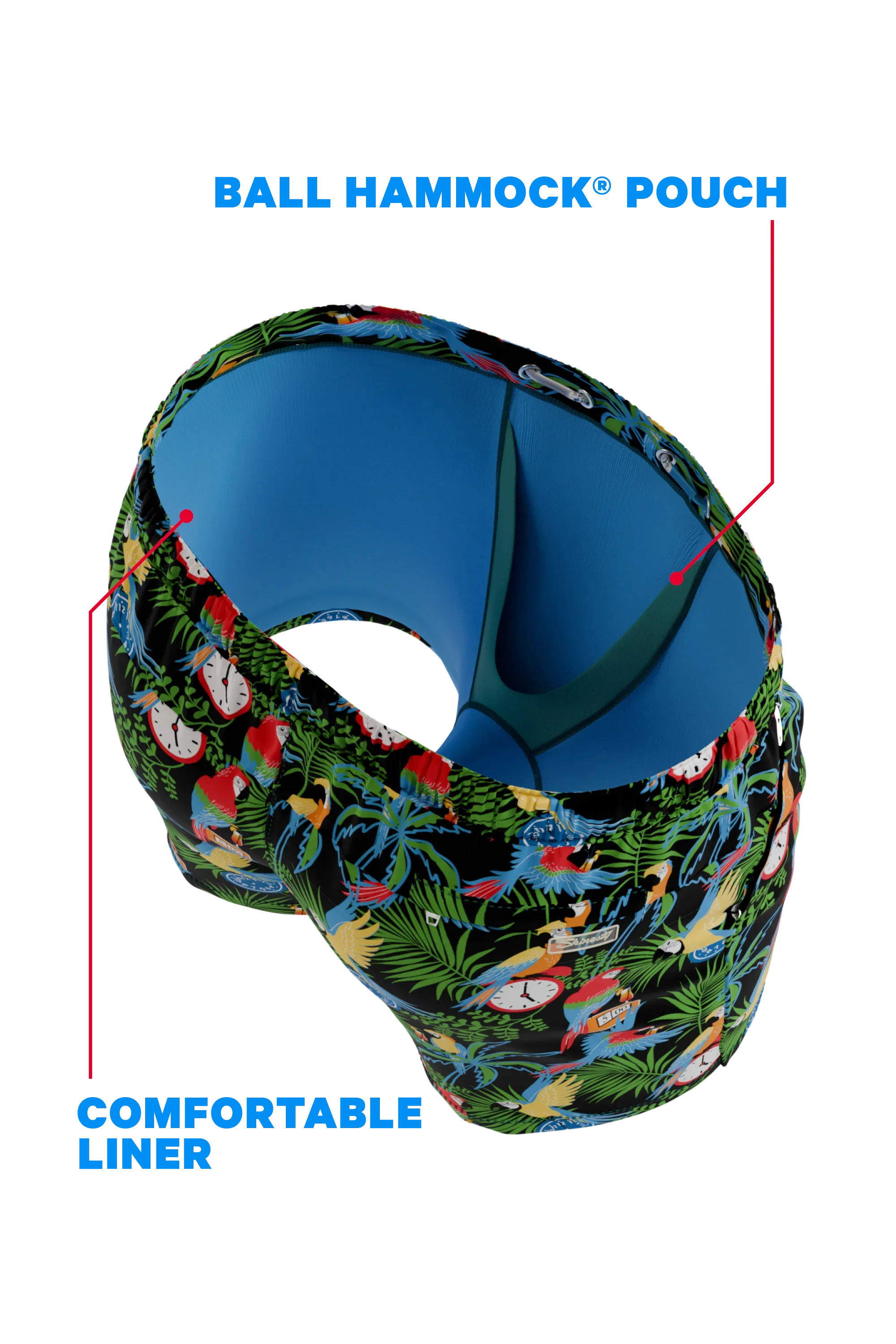 The 5 O'Clock Somewhere | Margaritaville® Ball Hammock® Pouch 8" Swim Trunks - Shinesty - Flyclothing LLC