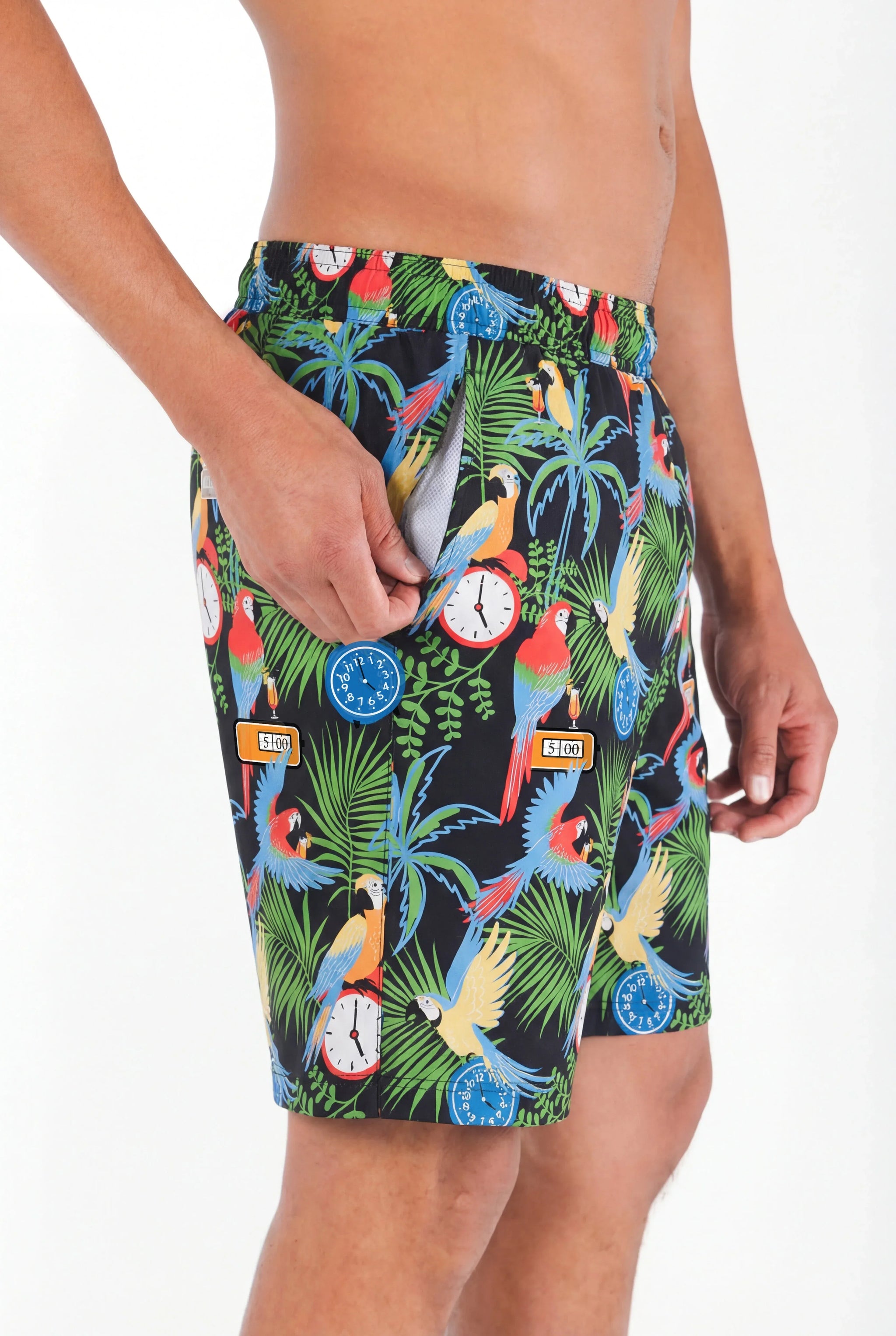 The 5 O'Clock Somewhere | Margaritaville® Ball Hammock® Pouch 8" Swim Trunks - Shinesty - Flyclothing LLC