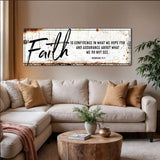 Faith Is Confidence - Hebrews 11:1 Faith Sign III - Tailored Canvases - Flyclothing LLC
