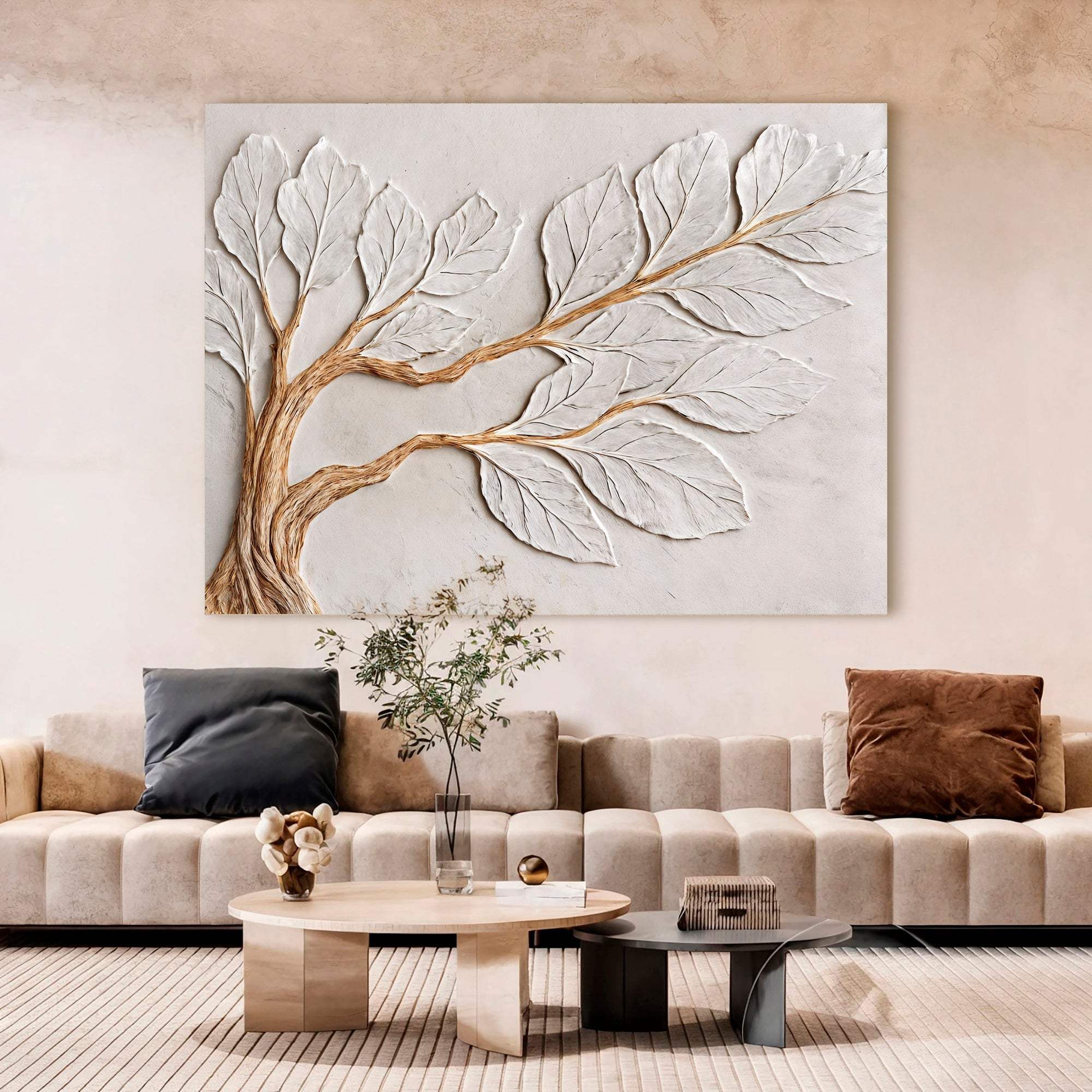 Calm In Ivory Clay Wall Art - Tailored Canvases - Flyclothing LLC